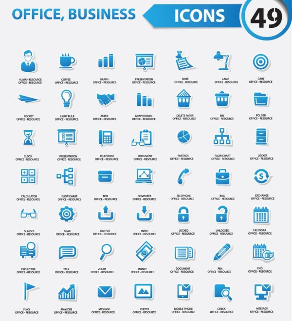 600x658 Office With Business Icons Pack Free Download