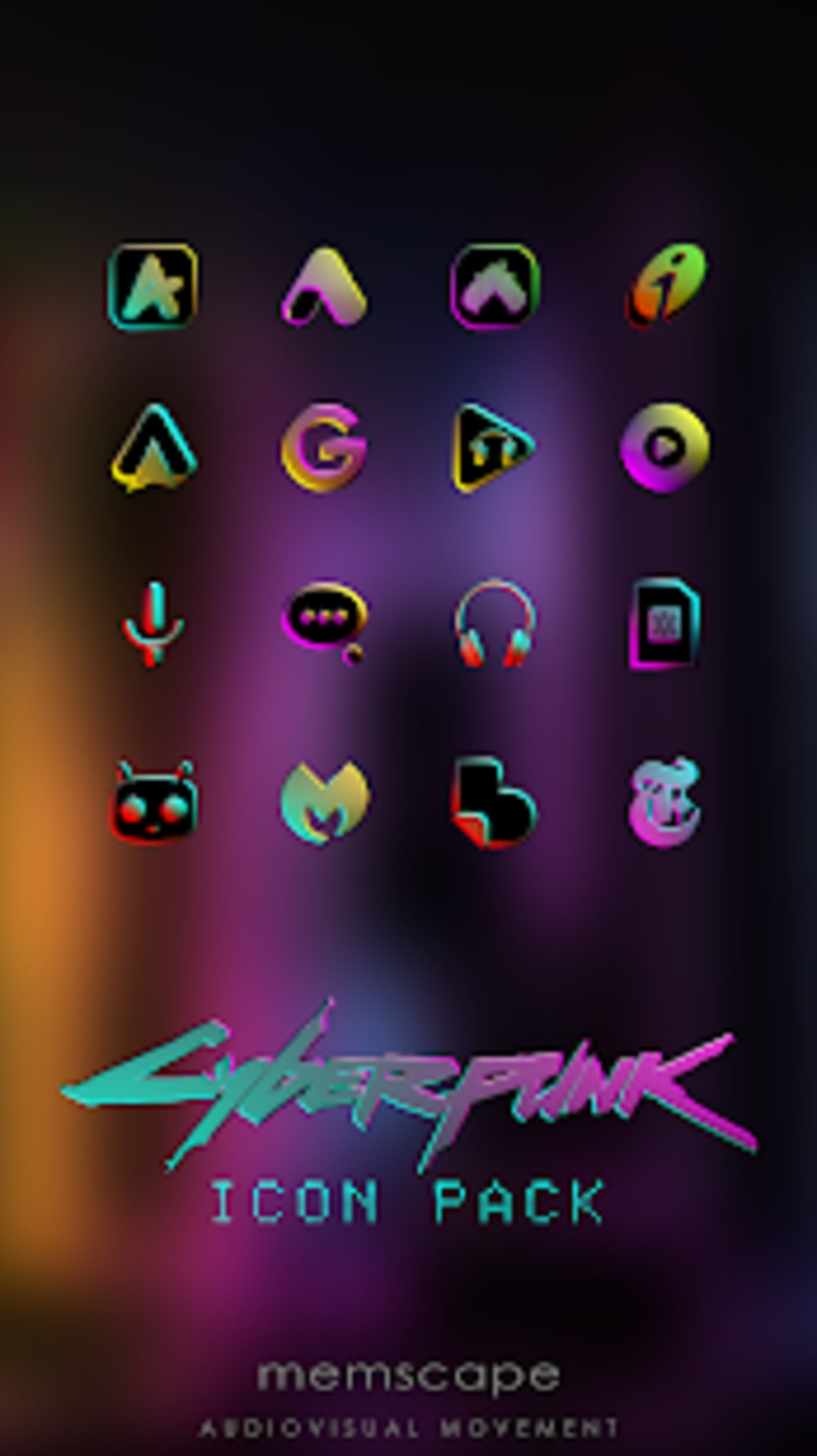 1020x1817 Cyberpunk Icon Pack For Android