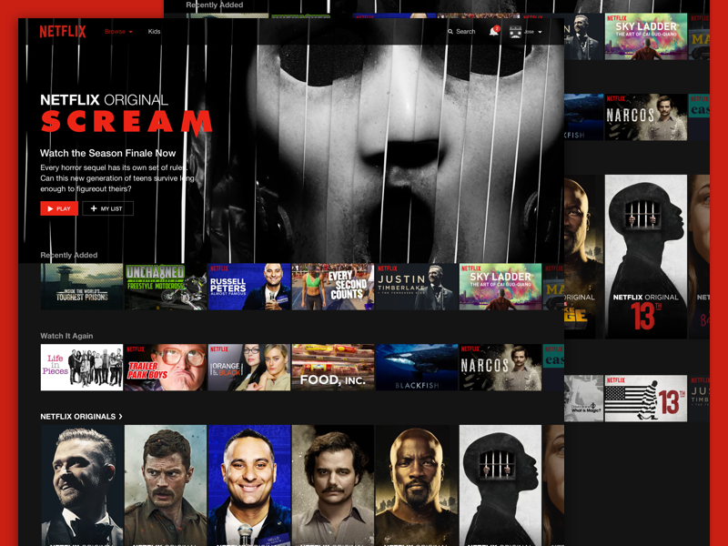 800x600 Netflix Desktop App Sketch Freebie