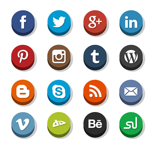 500x476 Buttonz Social Media Icon Set