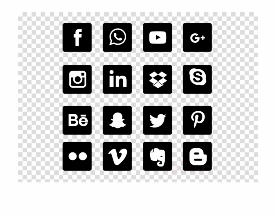920x720 Download White Social Media Icons Transparent Background