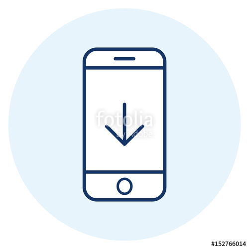 Download Mobile App Line Icon Stock Image And Royalty Free Vector 500x500 Download Mobile App Line Icon Stock Image And Royalty Free Vector