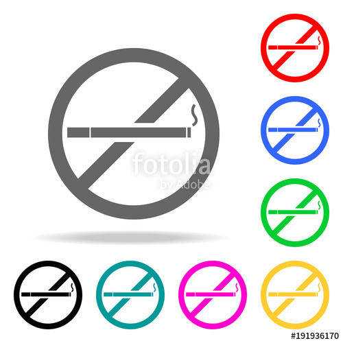 500x500 No Smoking Icon Element Firefighters Multi Colored Icons