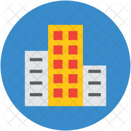 256x256 Downtown Icon Of Flat Style