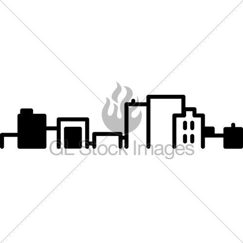 500x500 Anchorage Downtown Icon Gl Stock Images