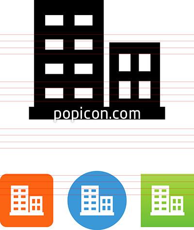 400x474 Two Downtown Buildings Icon