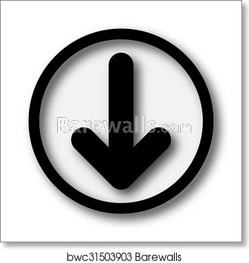 362x382 Down Arrow Icon, Art Print Barewalls Posters Prints