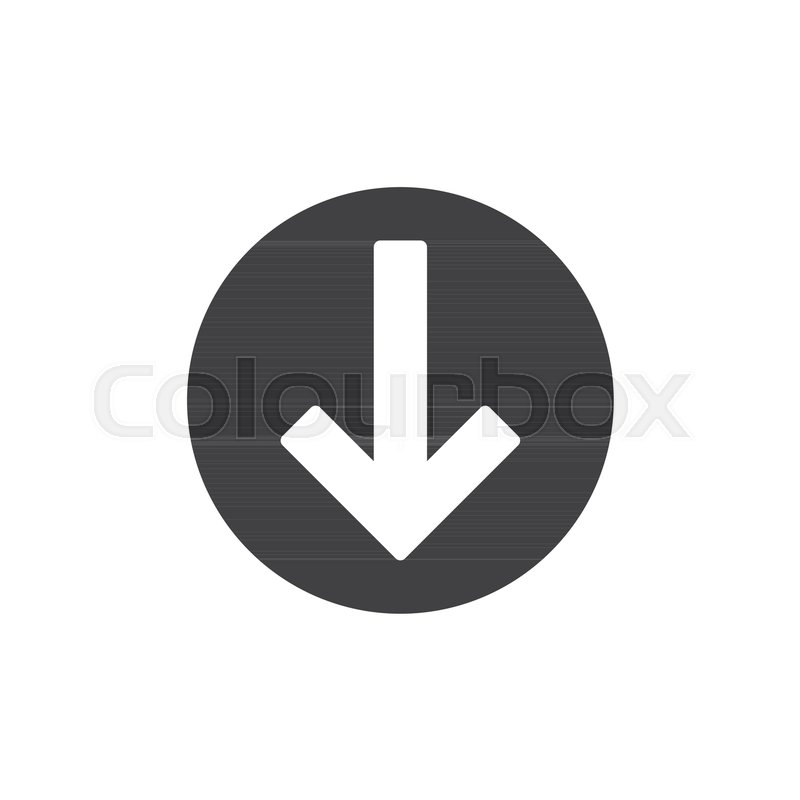 800x800 Down Arrow Icon Vector, Filled Flat Stock Vector Colourbox