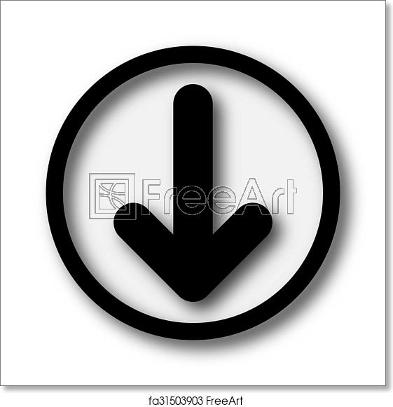 561x581 Free Art Print Of Down Arrow Icon Down Arrow Icon Internet