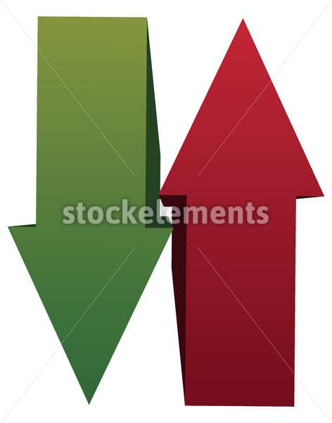 472x600 Green Red Up Down Arrow Icon