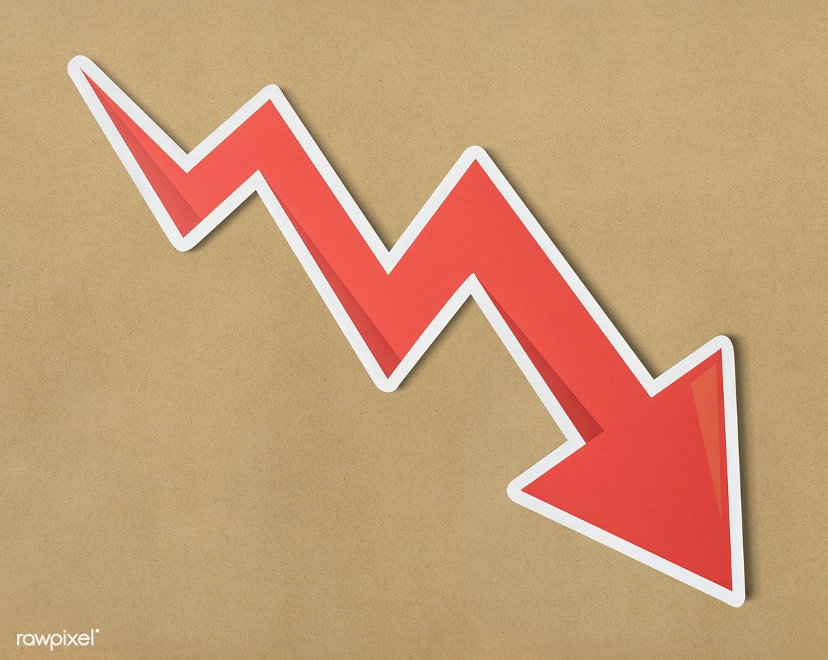 1200x957 Critical Down Arrow Icon Isolated Free Image