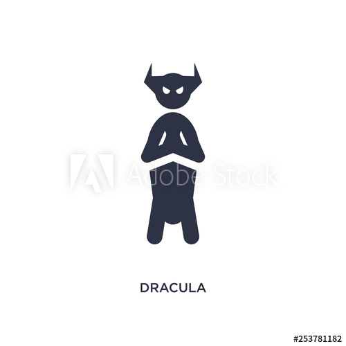 500x500 Dracula Icon On White Background Simple Element Illustration
