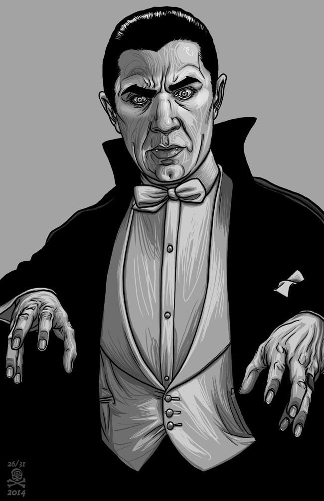 650x1005 Classic Horror Icon, Count Dracula Horror Movies Art