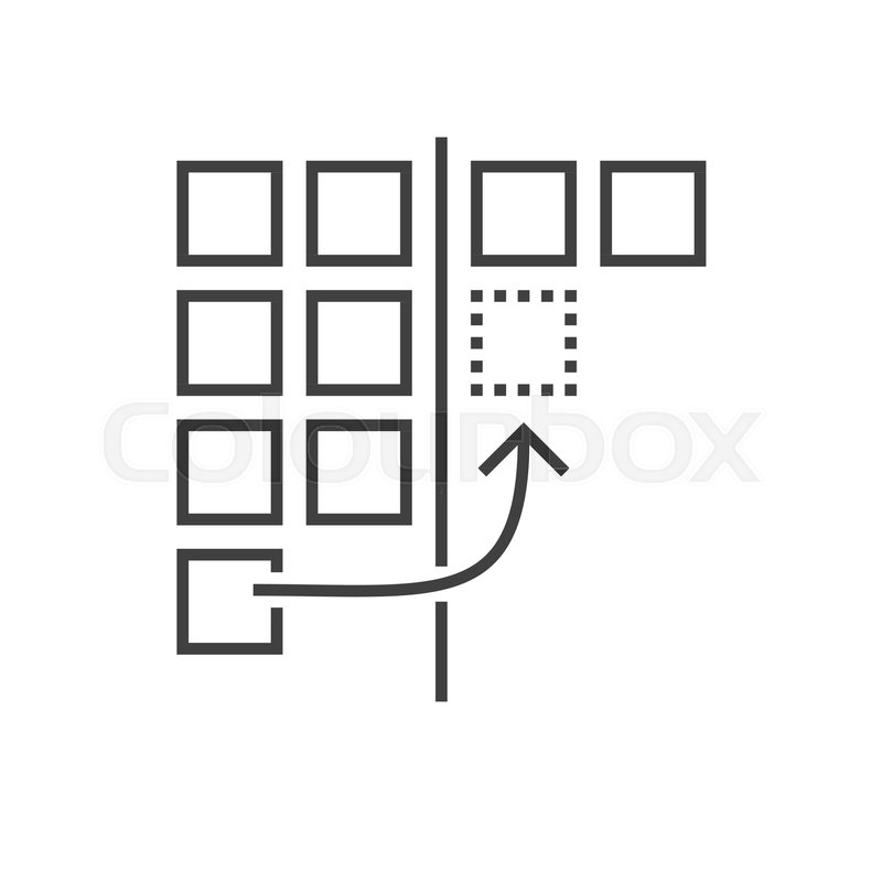 800x800 Drag And Drop Vector Icon Thin Line Stock Vector Colourbox