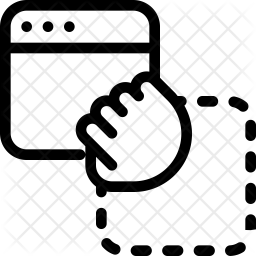 256x256 Drag And Drop Icon Of Line Style