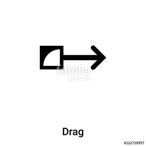 500x500 Drag Icon Vector Isolated On White Background, Logo Concept