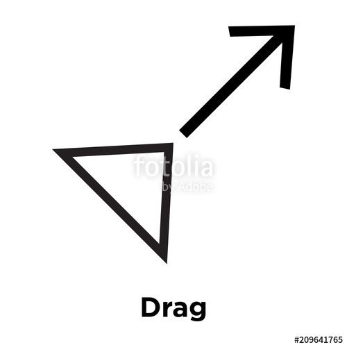500x500 Drag Icon Vector Sign And Symbol Isolated On White Background