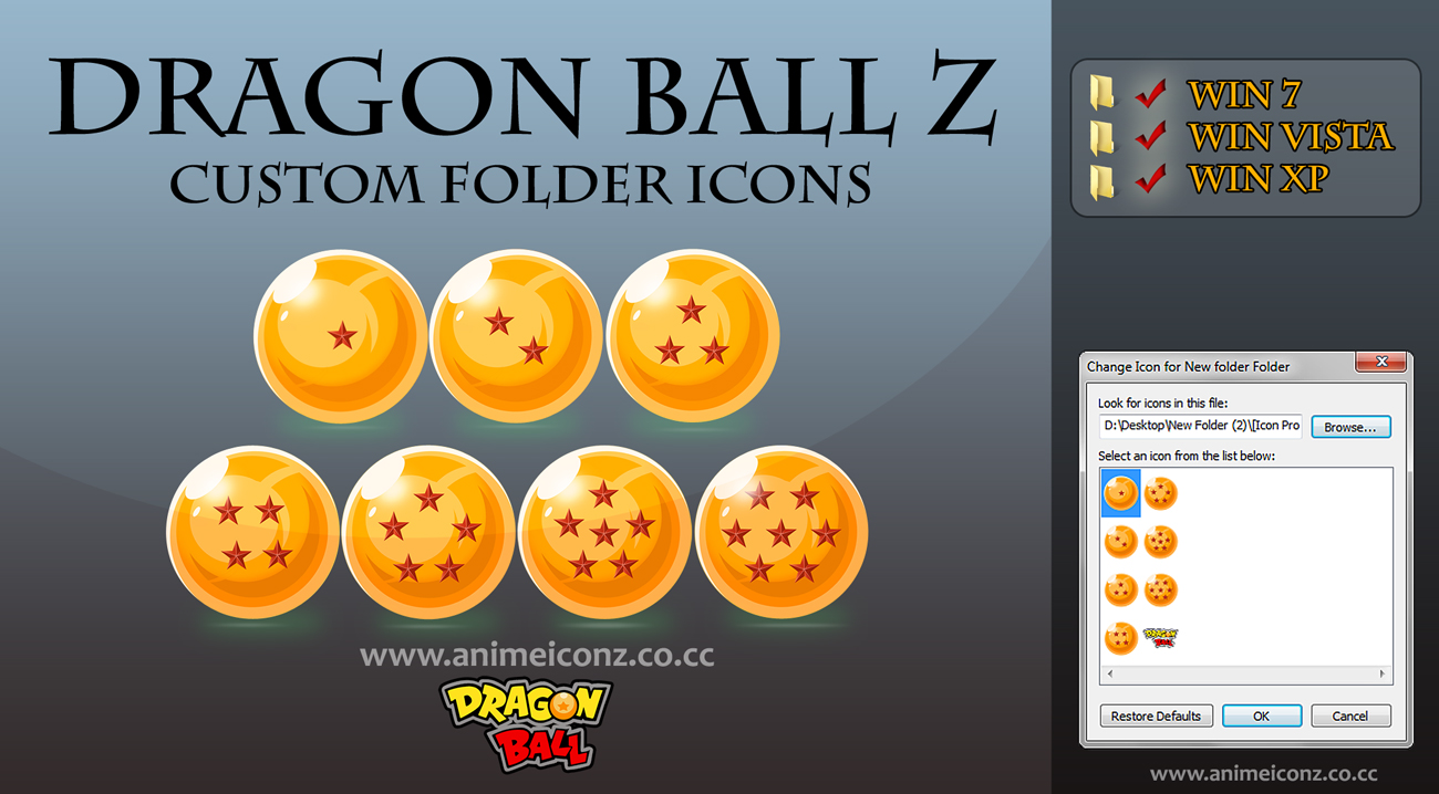 1300x718 Dragon Ball Z Desktop Folder Icon