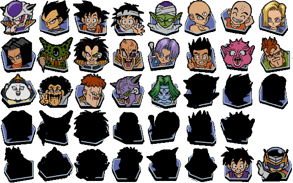 576x360 Dbz Budoukai's Character Icons Kanzenshuu