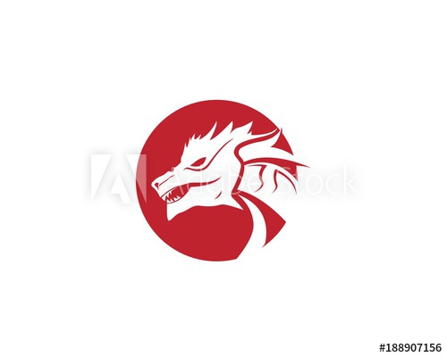 500x400 Dragon Head Logo Icon Vector