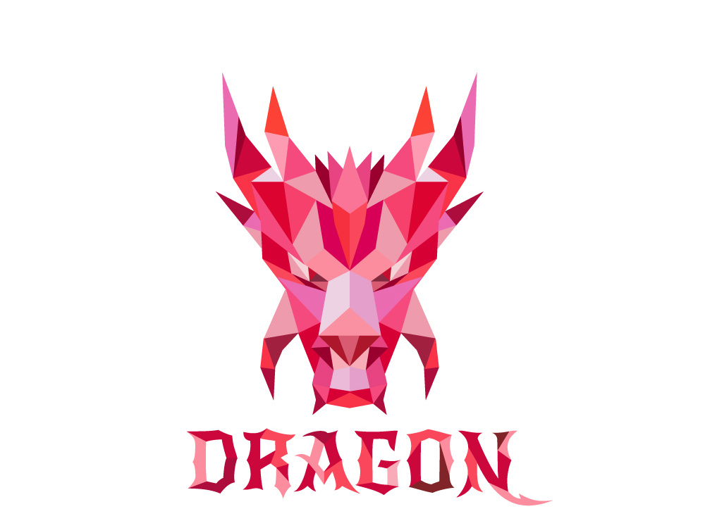 1000x750 Dragon Head Low Polygon Logo Proposal