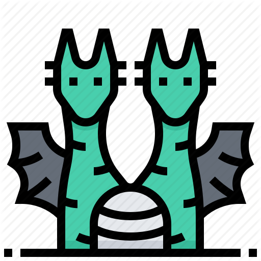 512x512 Animal, Double, Dragon, Head, Monster Icon