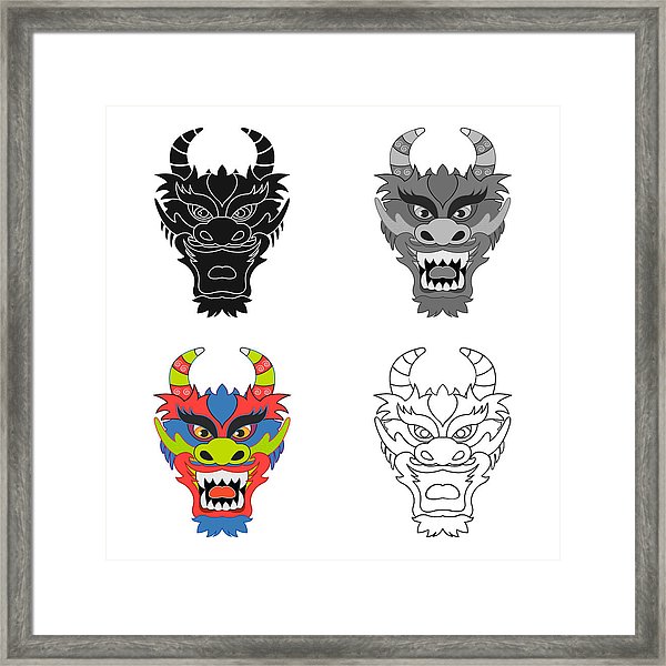 600x600 Dragon Icon In Cartoon Style Isolated On White Background Japan