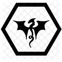 256x256 Dragon Icon Of Glyph Style