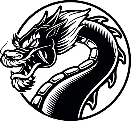 425x392 Strong Black Japanese Warrior Element Cartoon Vinyl