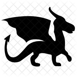 256x256 Dragon Icon Of Glyph Style