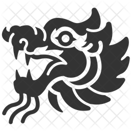 256x256 Chinese Dragon Icon Of Glyph Style