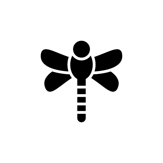 640x640 Dragonfly Icon Vector Illustration In Glyph Style For Any Purpose