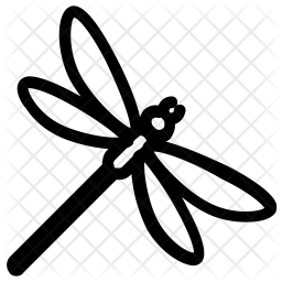 256x256 Dragonfly Icon Of Flat Style