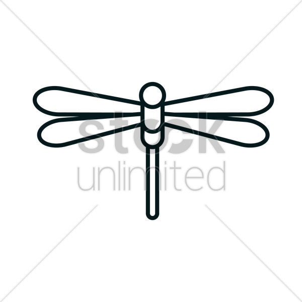 600x600 Dragonfly Icon Vector Image