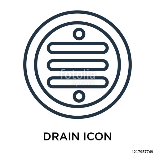 500x500 Dran Isolated On White Background Simple And Editable Drain