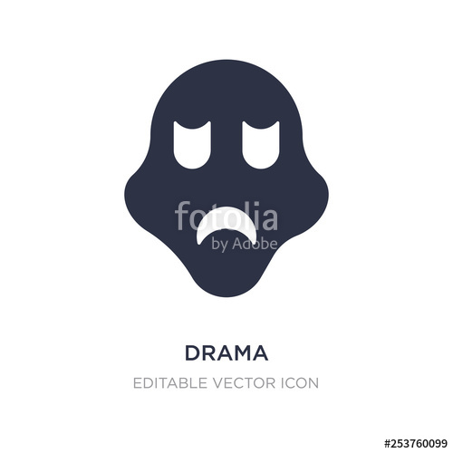 500x500 Drama Icon On White Background Simple Element Illustration