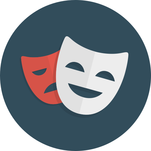 512x512 Comedy, Drama, Happy, Masks, Sad, Theatre Icon