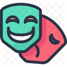 256x256 Mask Drama Icon Of Colored Outline Style