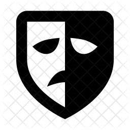 256x256 Drama Mask Icon Of Glyph Style