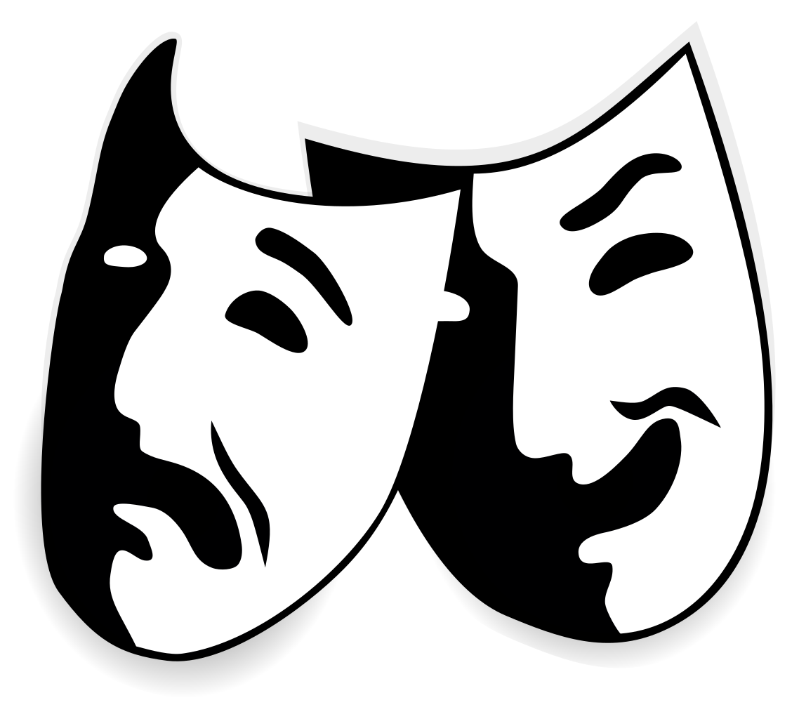 1138x1024 Filecomedy And Tragedy Masks Without Background