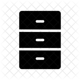 256x256 Drawer Icon Of Glyph Style