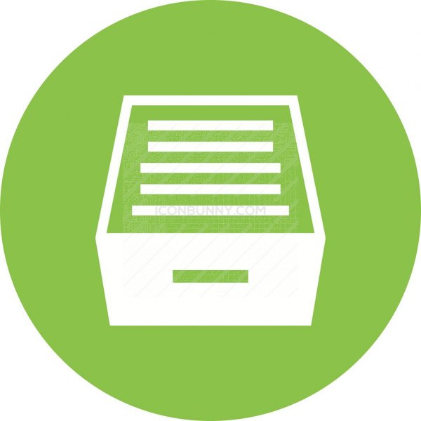 600x600 Drawer Flat Round Icon