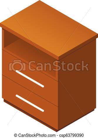 334x470 Wood Drawer Icon, Isometric Style Wood Drawer Icon Isometric