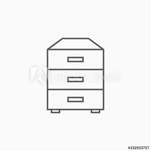 500x500 Drawer Icon, Tray Vector