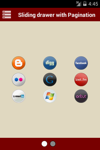320x480 How To Create Sliding Drawer With Pagination In Android