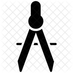 256x256 Drawing Compass Icon Of Glyph Style