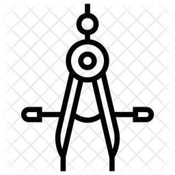 256x256 Drawing Compass Icon Of Line Style