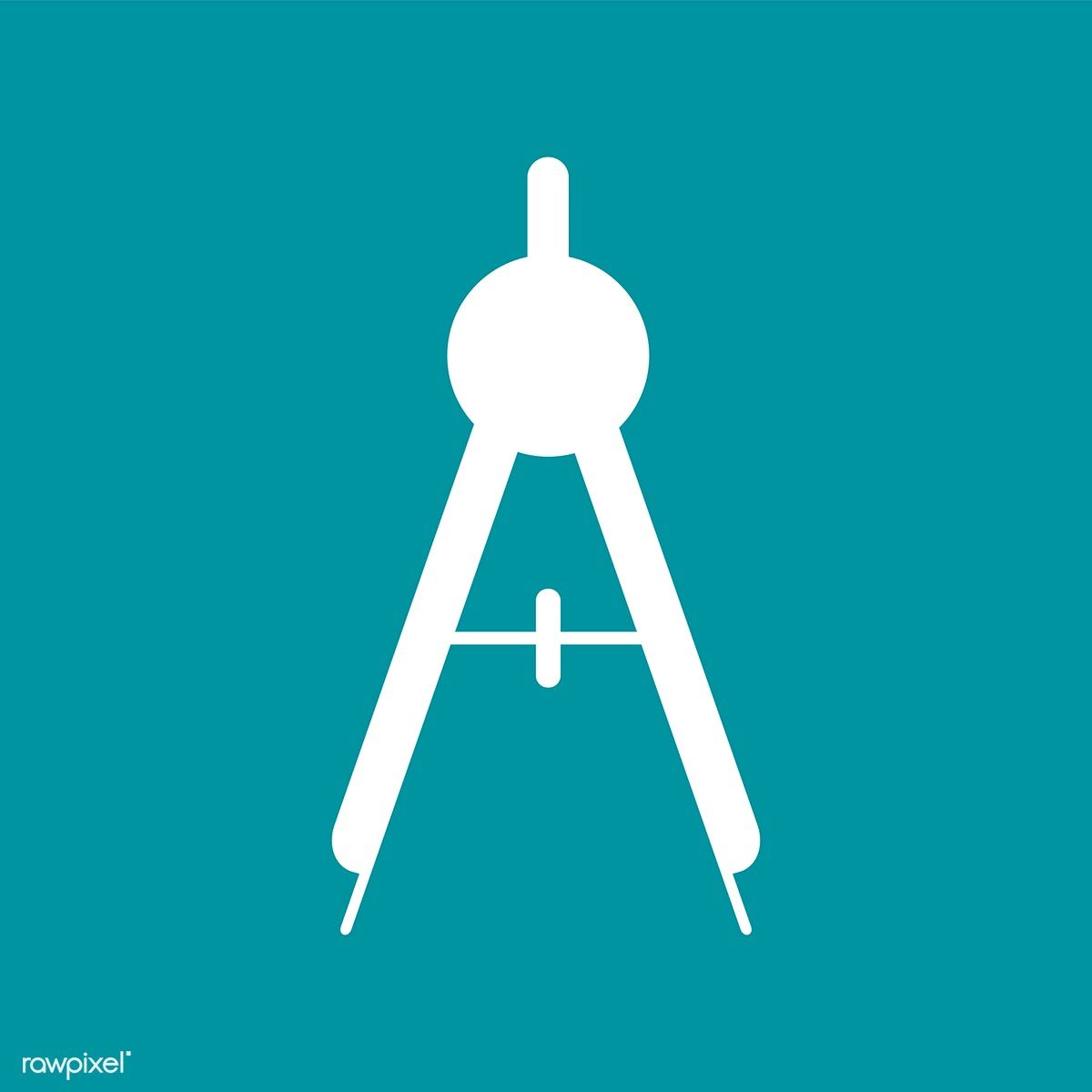 1200x1200 Drawing Compass For Student On Green Background Premium Image