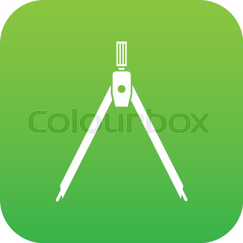 800x800 Drawing Compass Icon Digital Green For Stock Vector Colourbox