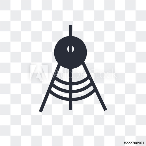 500x500 Drawing Compass Icon Isolated On Transparent Background Modern